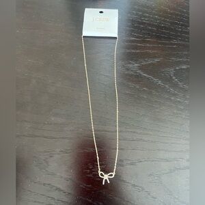 J. Crew Gold Bow Pendant Necklace